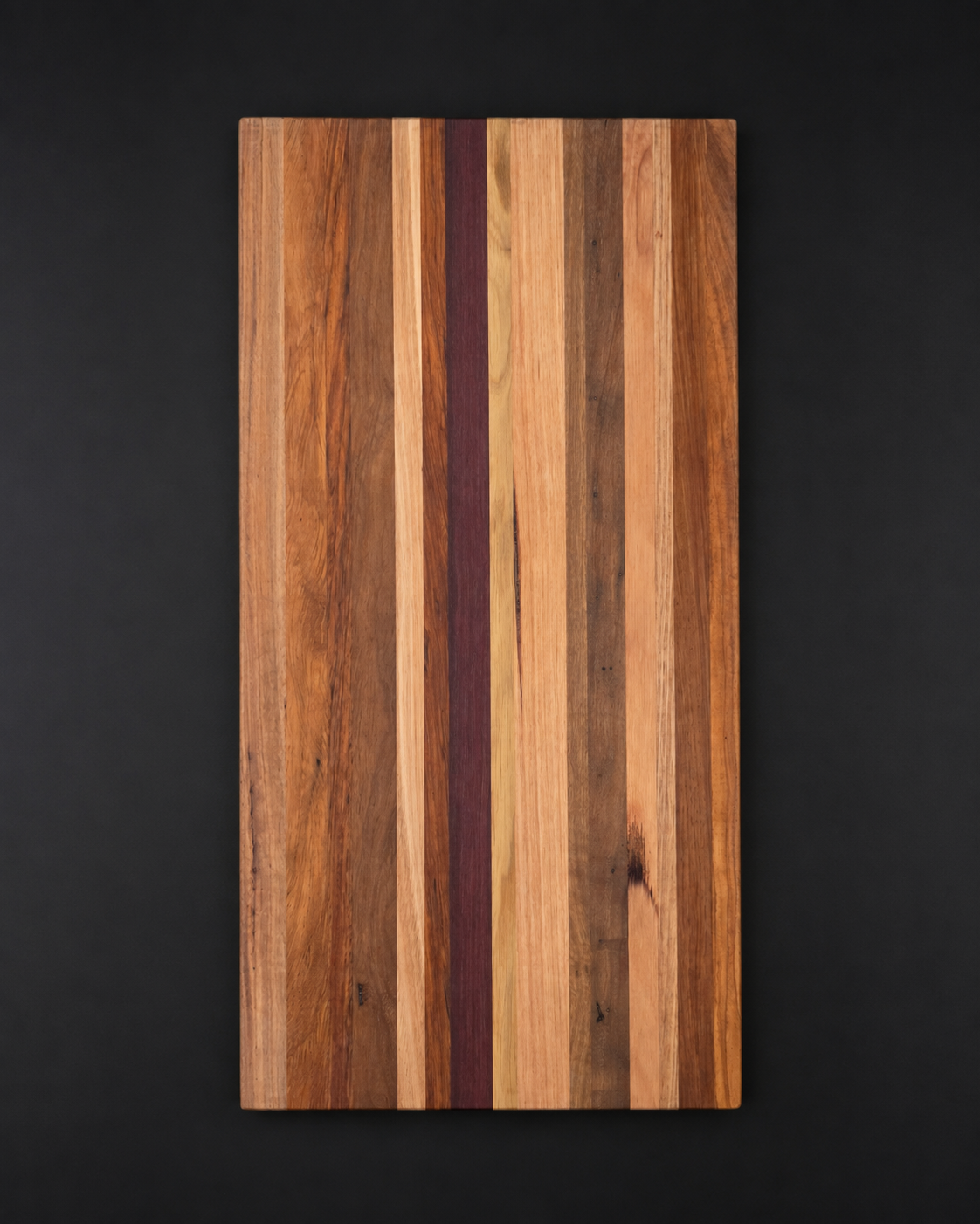 The Origin representative mixed Australian hardwood board, straight hero studio view