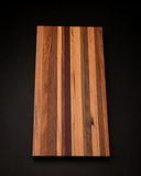 The Origin representative mixed Australian hardwood board, top down studio view