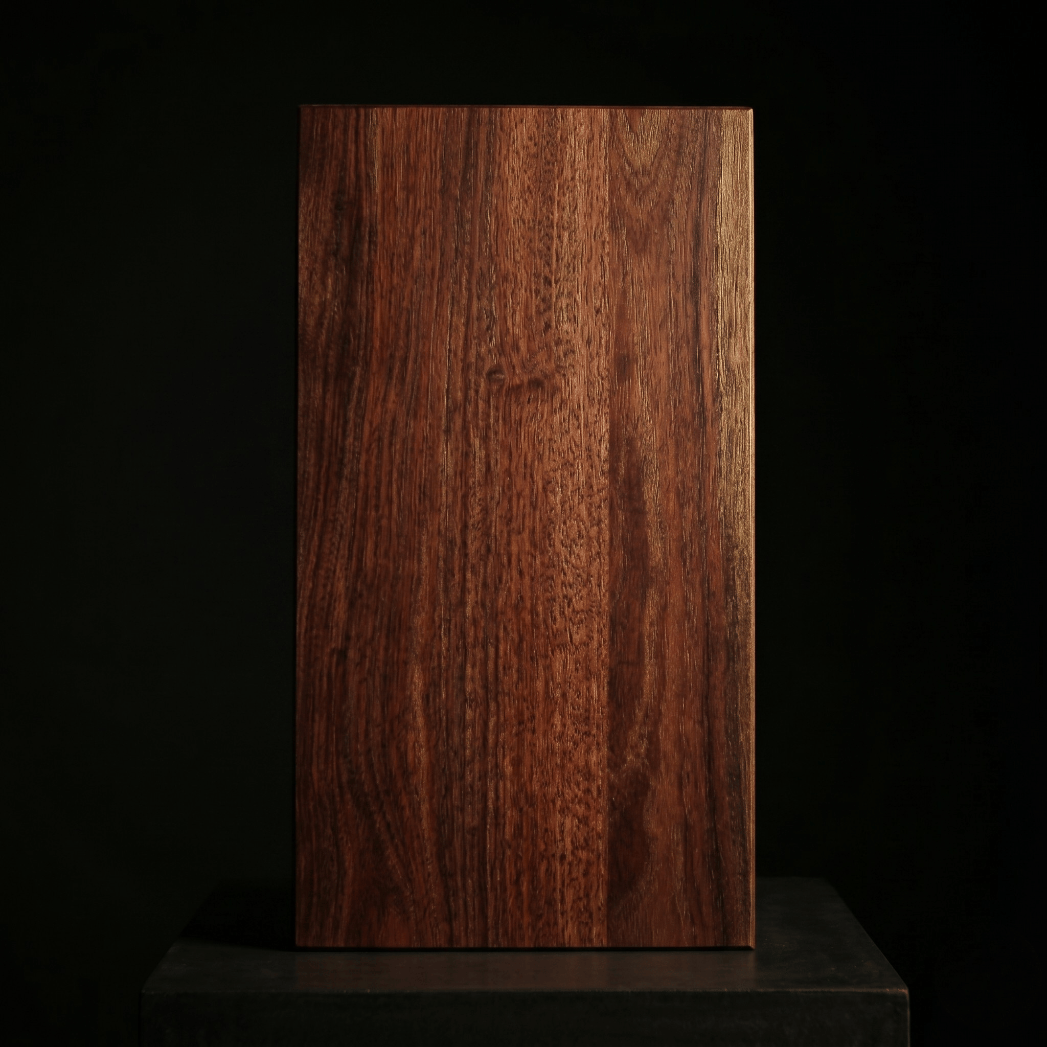 The Brook River Red Gum board standing upright