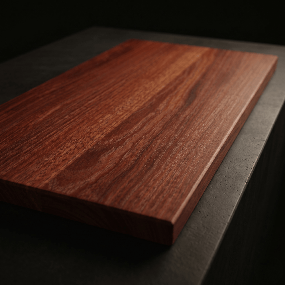 The Brook River Red Gum board, angled detail