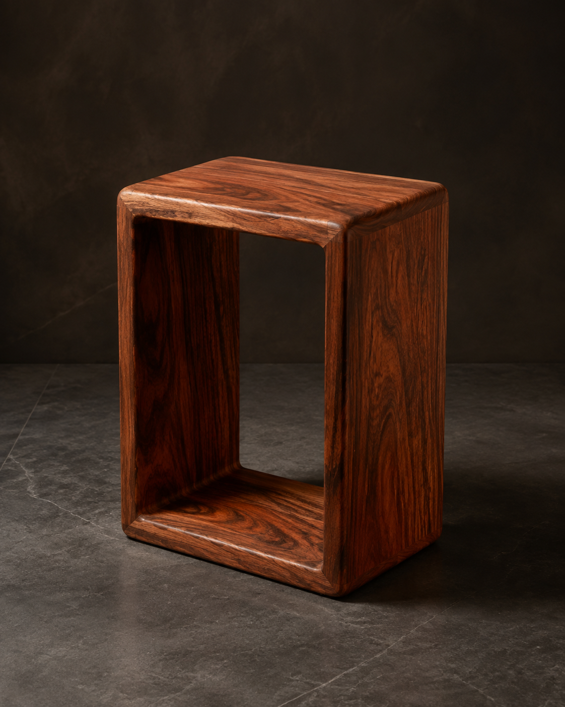 Representative River Red Gum open-cube side table from The Boulder collection